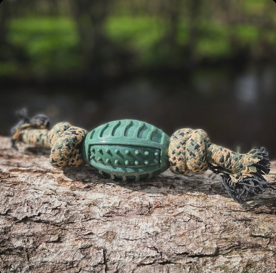 Camouflage Rope Ball With Rings